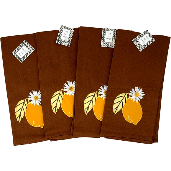 Set of 4 Placemats and Napkins Simply Southern Set SWEET TEA Lemons and Daisies - Picture 3 of 15